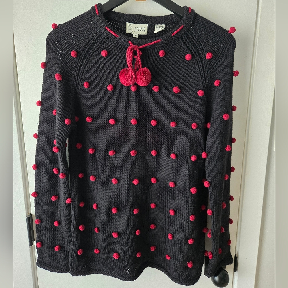 Cousin Johnny Pom Pom Blend Sweater Size M By Anthropologie